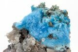 Vibrant Blue, Cyanotrichite with Fluorite Crystals - China #218385-1